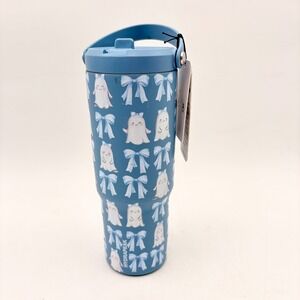 Hydrapeak Nomad 32oz Tumbler Modern Blue Ghost Bow Artisan Collection Halloween